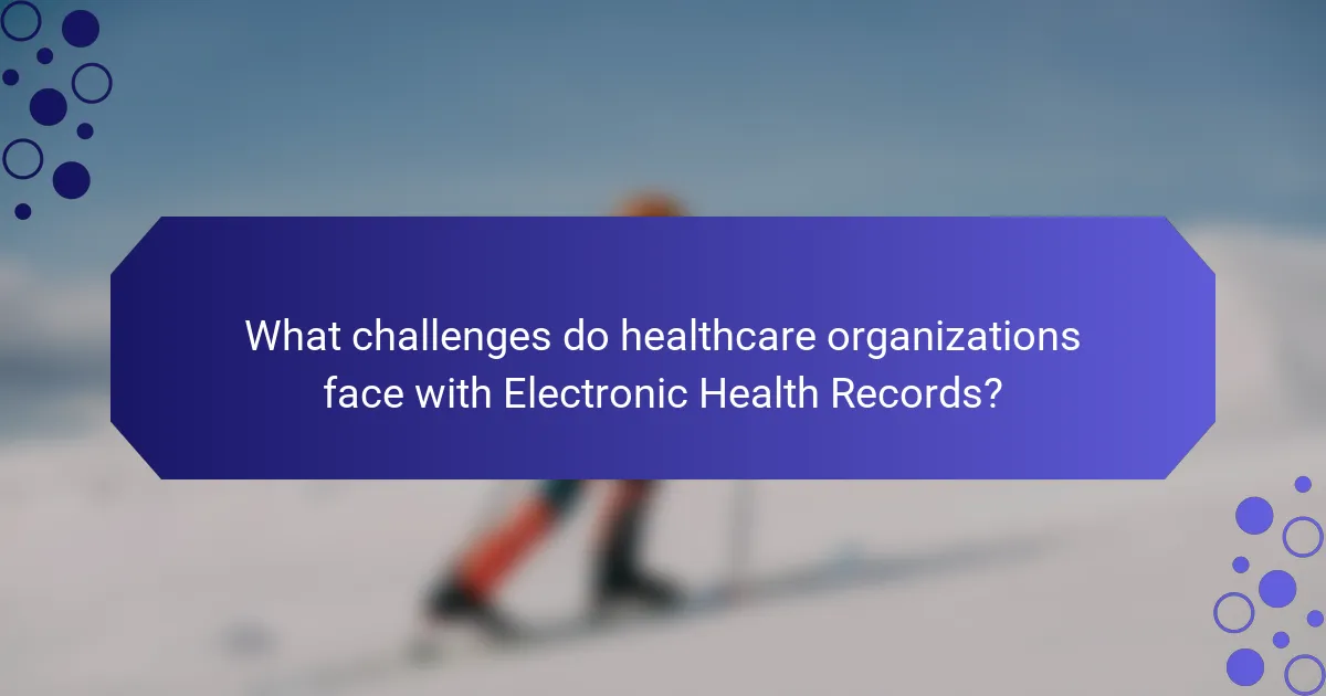 What challenges do healthcare organizations face with Electronic Health Records?