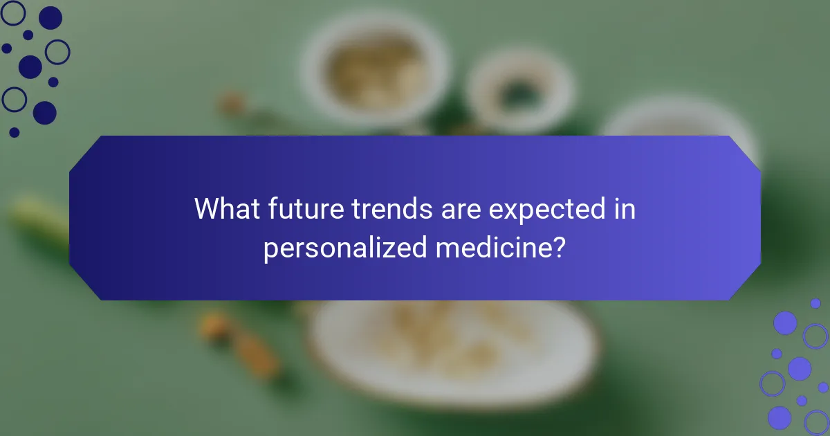 What future trends are expected in personalized medicine?