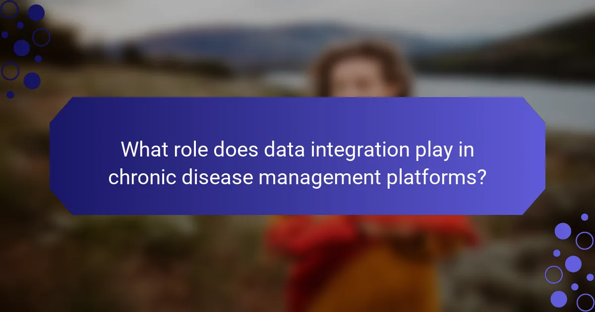 What role does data integration play in chronic disease management platforms?